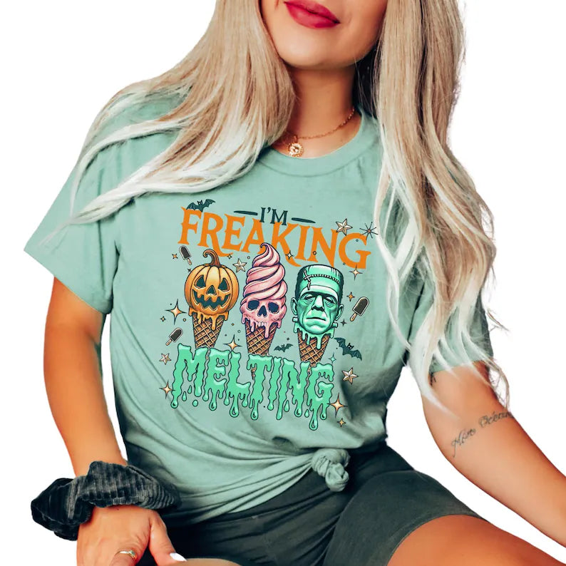 Summerween tshirt Summer Halloween t-shirt Beach shirt Summer tee Halloween lover trendy womens tee pumpkin spooky season graphic shirt