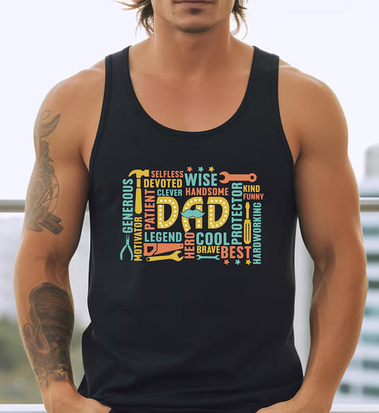 Best Dad Ever Tank Top — Father's Day Typography Tee