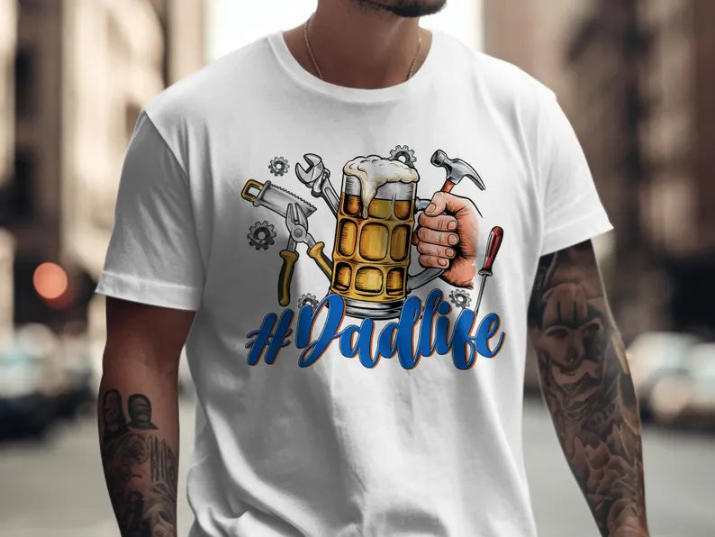 Dadlife Shirt Fathers Day Gift for Handy Dad, Beer Lover T-Shirt